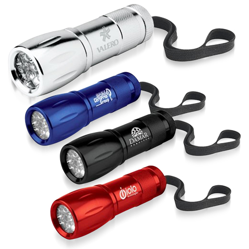 9-LED Flashlight With Wrist Strap