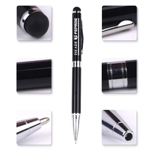 2 in 1Touch Screen Stylus Metallic Ball Point Pen