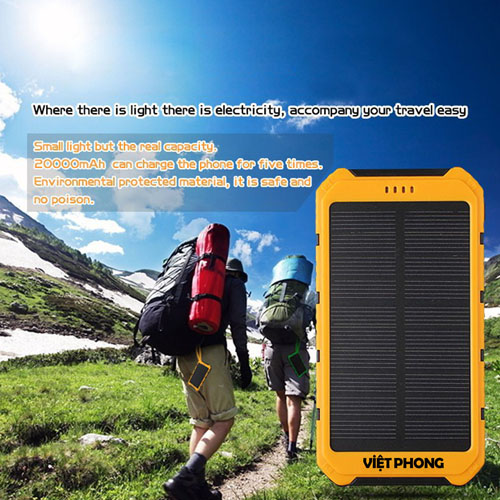 20000mAh Dual USB Solar Power Bank