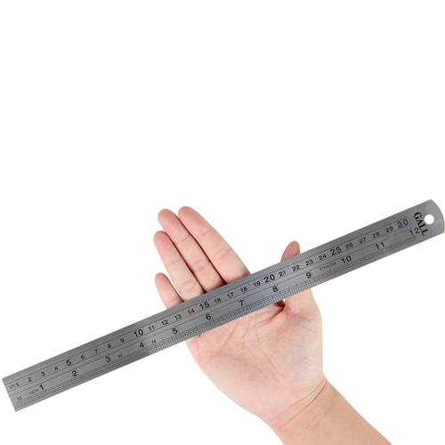 30cm Silver Stainless Steel Ruler