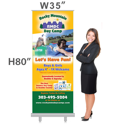 35 x 80 Inch - Budget Retractable Banner Stand