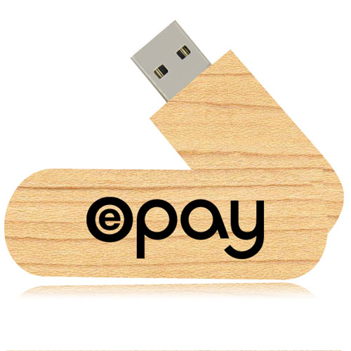 8GB Swivel Swing Wooden Flash Drive