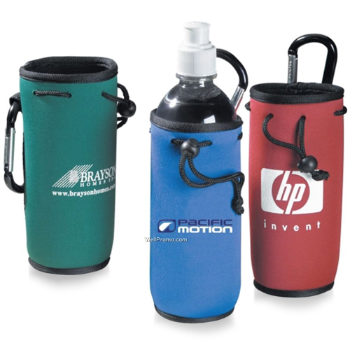 Bottle Cooler Koozie with Carabiner