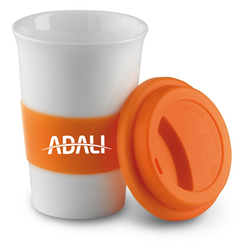 Ceramic Travel Mug With Silicone Grip