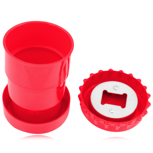 Collapsible Bottle Opener Cup