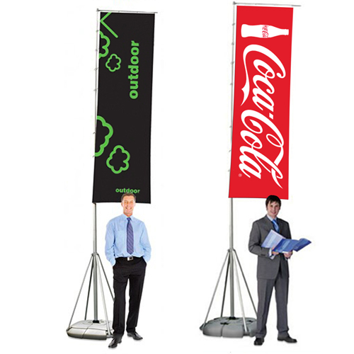 Double Sided 5M Water Base Giant Flagpole