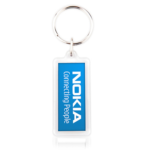 Fancy Rectangle Shaped Acrylic Keychain