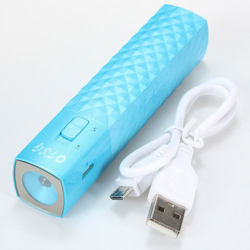 Flashlight USB Power Bank With Keychain