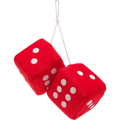 Fuzzy Rear View Mirror Dice