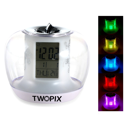 Hypnotic Music Colourful Desk Clock