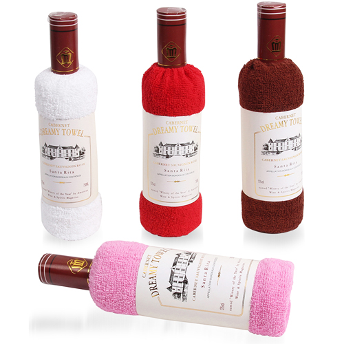 Lovely Wine Bottle Shaped Large Towel