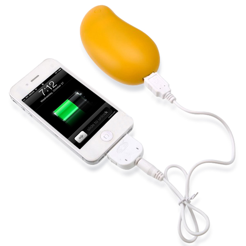 Mango Shaped Power Charger With Keychain