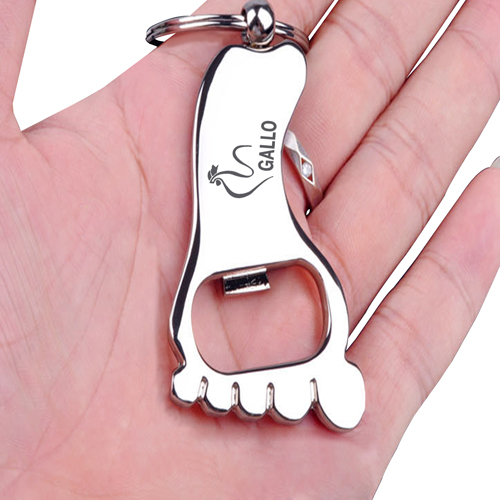 Metal Feet Bottle Opener Keychain