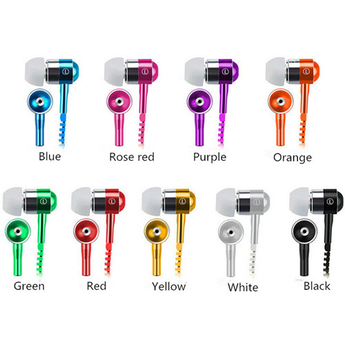 Metal Zipper Earphone Headphone