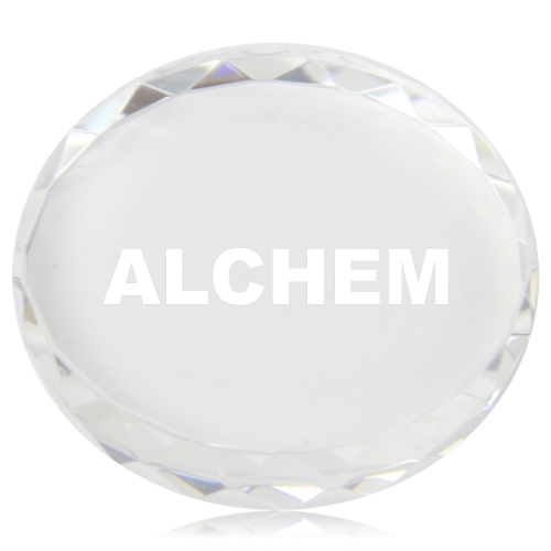 Round Crystal Paper Weight