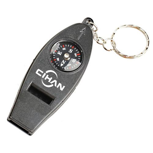 Whistle Thermometer Key Chain with Magnifier Versatile